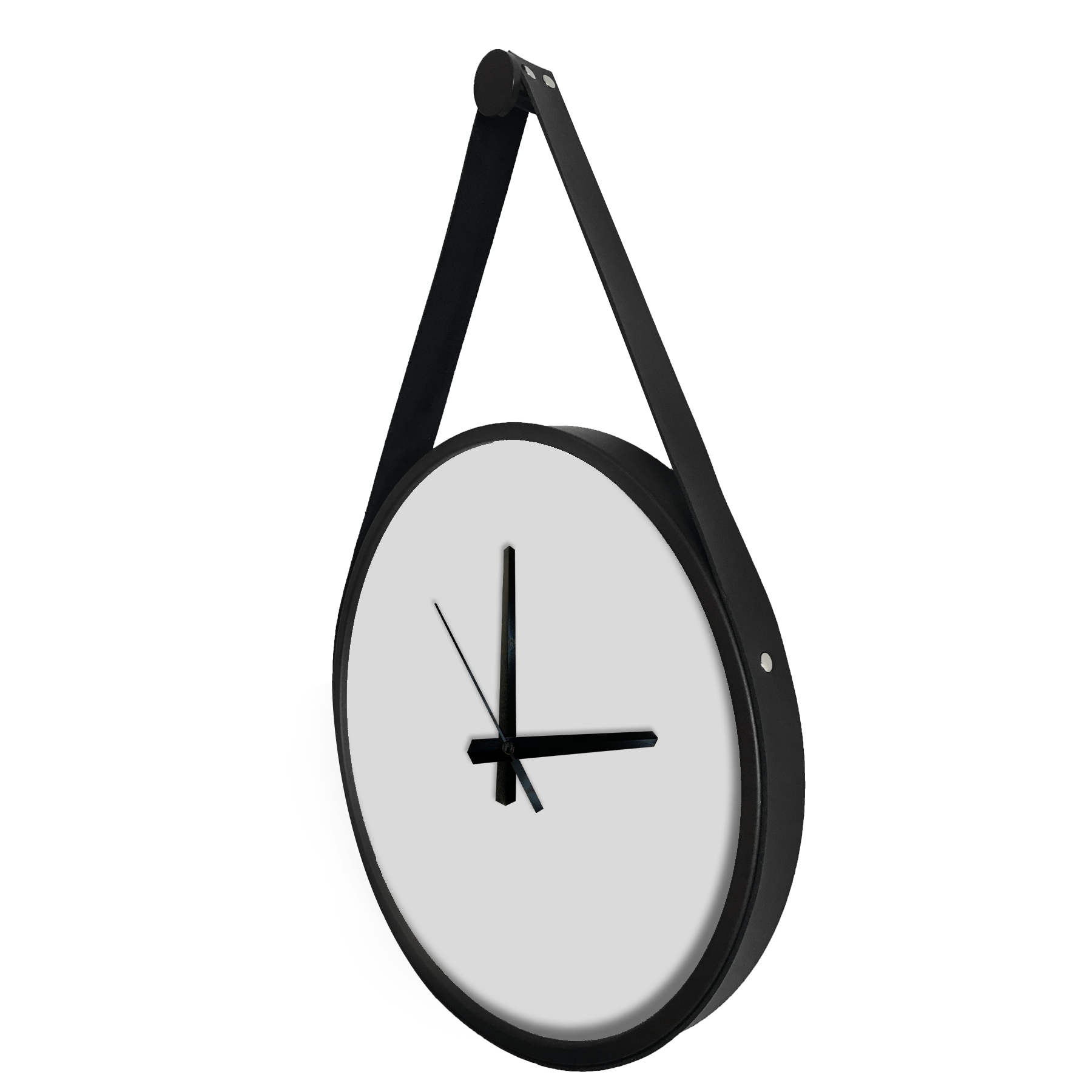  Relogio Adnet Preto Alça Preta Mostrador Branco 40 cm  