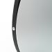 Espelho Adnet Wood Preto Alça Corino Preto 38 cm