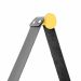 Espelho Decorativo Adnet Amarelo Alça Courino Preta 50 Cm Redondo Amarelo/Preto, 50 cm