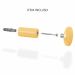 Espelho Decorativo Adnet Amarelo Alça Courino Preta 60 Cm Redondo Amarelo/Preto, 60 cm