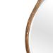Espelho Decorativo Adnet Branco Alça Courino Rajada 60 Cm Redondo Branco/Rajado, 60 cm