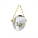 Espelho Decorativo Adnet Branco Alça Sisal Yellow 50 Cm Redondo 50 cm
