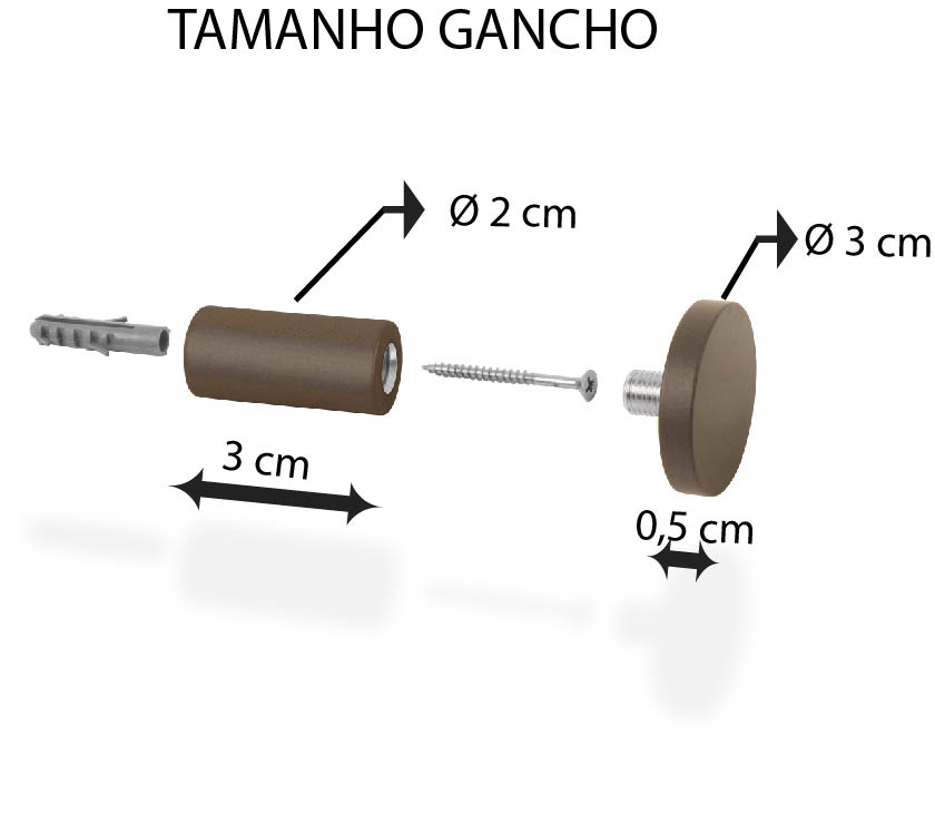 Espelho Decorativo Adnet Corten (marrom) Alça Rajada 30 Cm de diâmetro