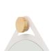 Espelho Decorativo Adnet Flat Branco Off White 30 Cm Redondo Branco, 30 cm