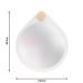 Espelho Decorativo Adnet Flat Branco Off White 40 Cm Redondo Branco, 40 cm