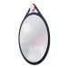 Espelho Decorativo Adnet Flat Preto 40 Cm Redondo Preto, 40 cm