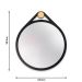 Espelho Decorativo Adnet Flat Preto 40 Cm Redondo Preto, 40 cm
