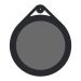Espelho Decorativo Adnet Flat Preto 40 Cm Redondo Preto, 40 cm