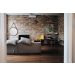 Espelho Decorativo Adnet Marrom Alça Courino Rajada 60 Cm Redondo Marrom/Rajado, 60 cm