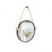 Espelho Decorativo Adnet Marrom Alça Sisal Natural 60 Cm Redondo 60 cm