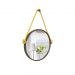 Espelho Decorativo Adnet Marrom Alça Sisal Yellow 50 Cm Redondo 50 cm