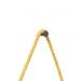 Espelho Decorativo Adnet Marrom Alça Sisal Yellow 50 Cm Redondo 50 cm