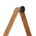 Espelho Decorativo Adnet Preto Alça Courino Rajada 60 Cm Redondo Preto/Rajado, 60 cm