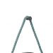 Espelho Decorativo Adnet Preto Alça Sisal Blue 60 Cm Redondo 60 cm