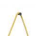 Espelho Decorativo Adnet Preto Alça Sisal Yellow 60 Cm Redondo 60 cm