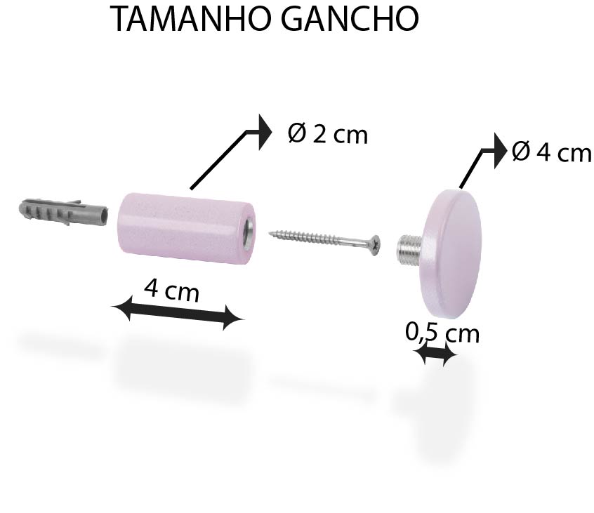 Espelho Decorativo Adnet Rosa Alça Courino Preta 40 Cm Redondo Rosa/Preto, 40 cm