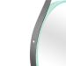 Espelho Decorativo Adnet Verde Alça Courino Preta 60 Cm Redondo Verde/Preto, 60 cm