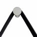 Espelho Decorativo Adnet Vintage Alça Corino Preto 40 Cm Redondo