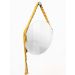 Espelho Decorativo Adnet Vintage Macramê Mostarda 40 Cm Redondo