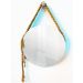 Espelho Decorativo Adnet Vintage Macramê Mostarda 40 Cm Redondo
