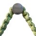 Espelho Decorativo Adnet Vintage Macramê Verde Limão 40 Cm