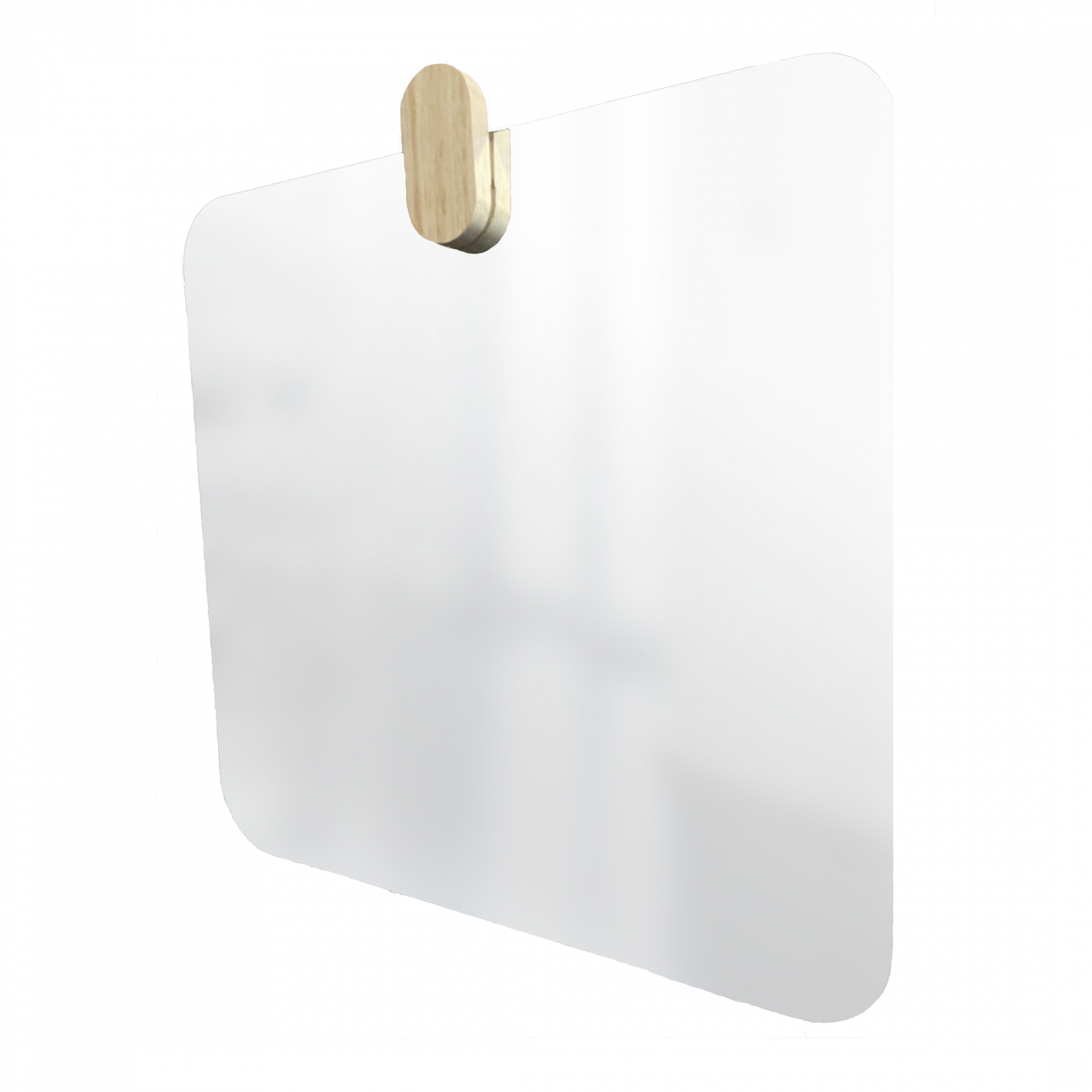 Espelho Decorativo Aplique Oblongo Pinus 50x50cm Quadrado 