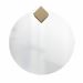 Espelho Decorativo Aplique Quadrado Pinus 50cm Redondo 