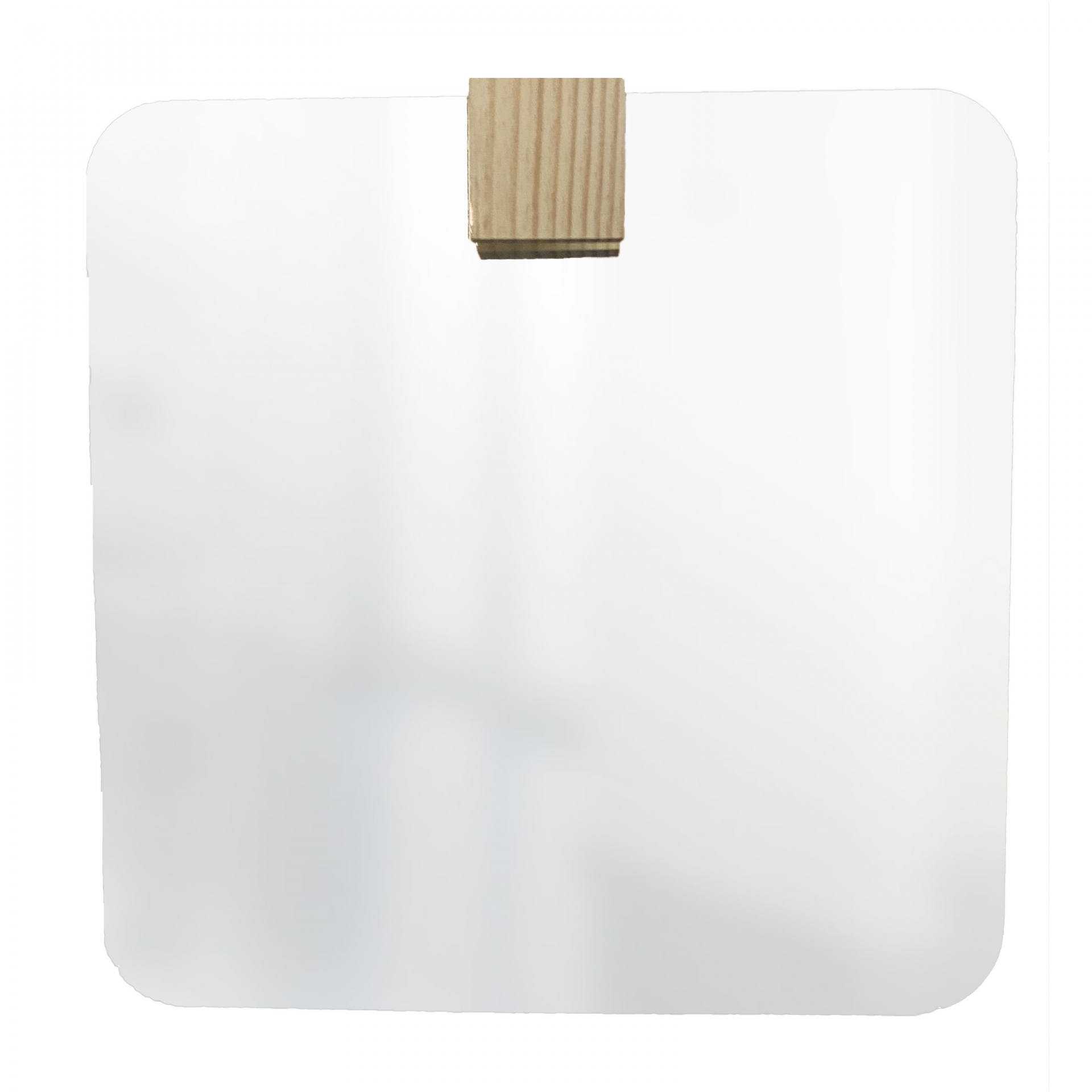 Espelho Decorativo Aplique Quadrado Pinus 50x50cm Quadrado 