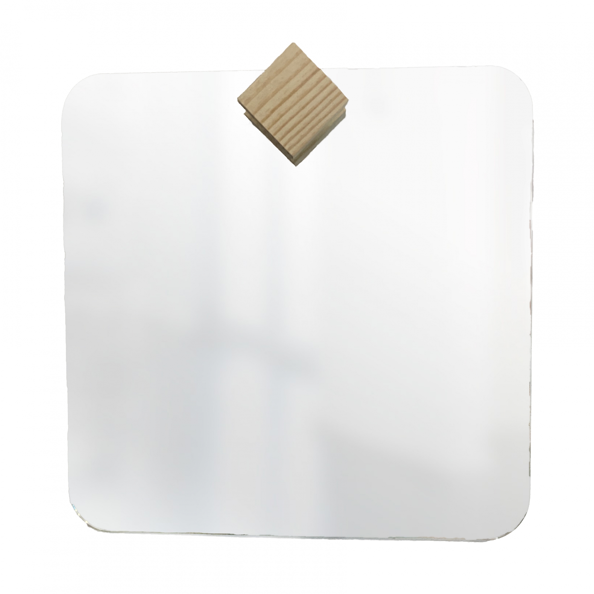 Espelho Decorativo Aplique Quadrado Pinus 50x50cm Quadrado 