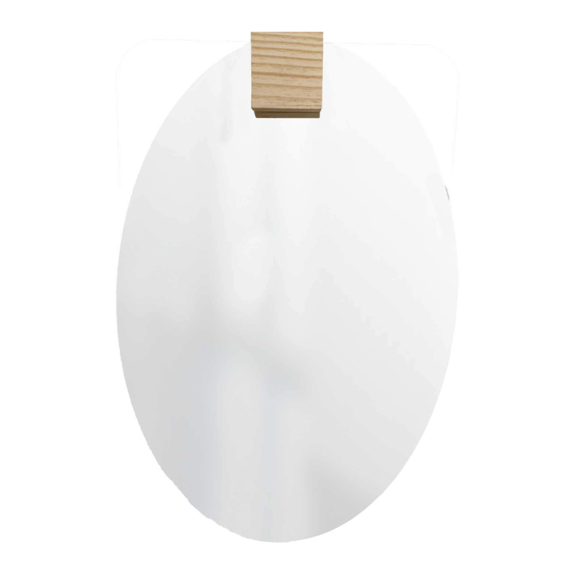 Espelho Decorativo Aplique Quadrado Pinus 60x40cm Oval 