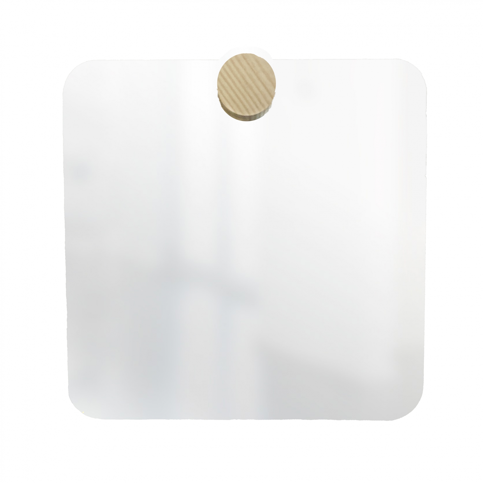 Espelho Decorativo Aplique Redondo  Pinus 50x50cm Quadrado 