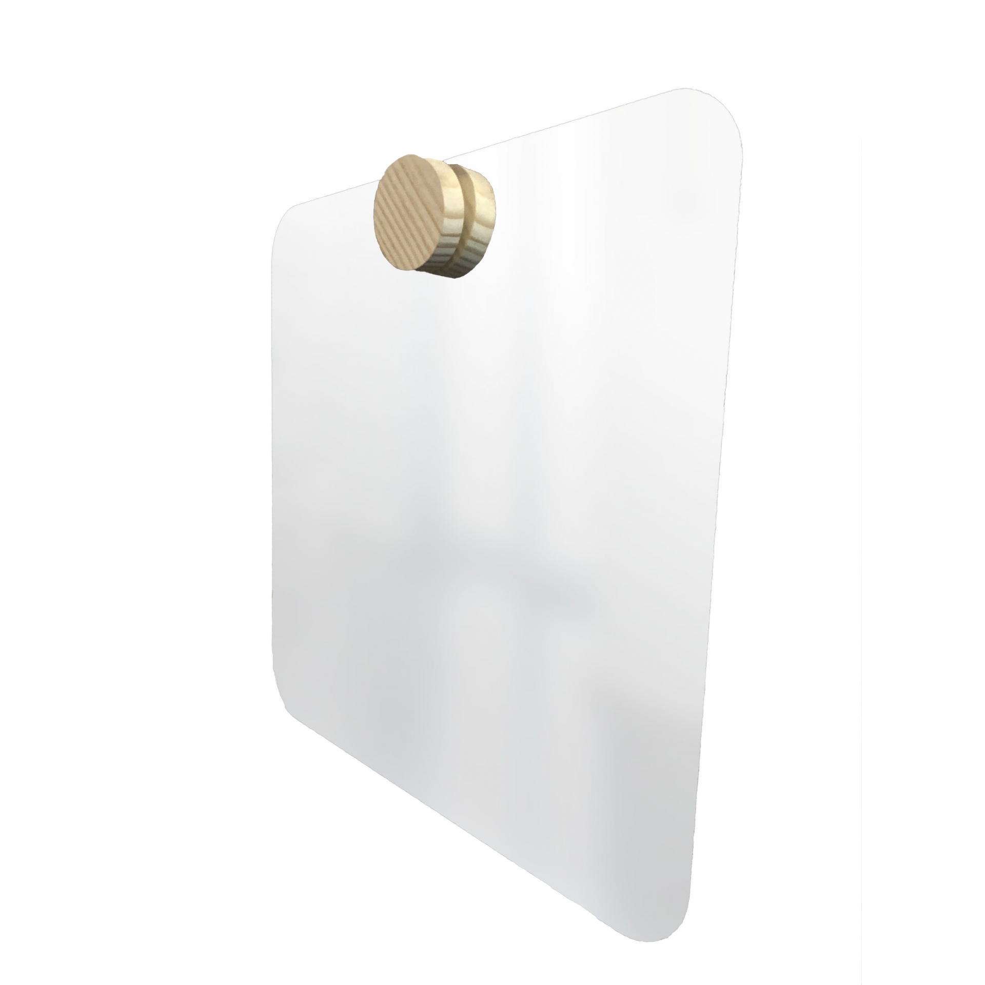 Espelho Decorativo Aplique Redondo  Pinus 50x50cm Quadrado 