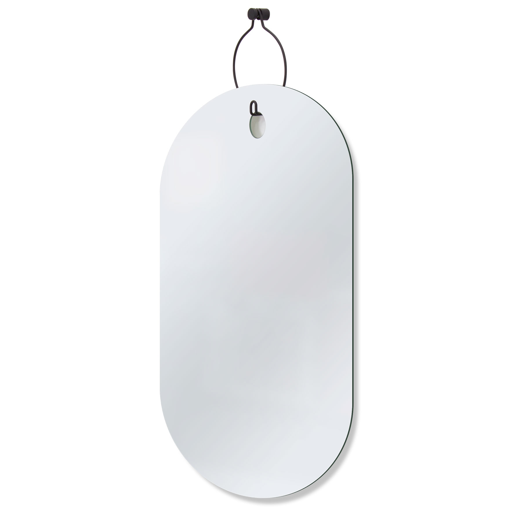 Espelho Decorativo Aramado Wire Boll Preto 60 X 40 Oblongo