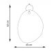 Espelho Decorativo Aramado Wire Boll Preto 60x45 cm Orgânico