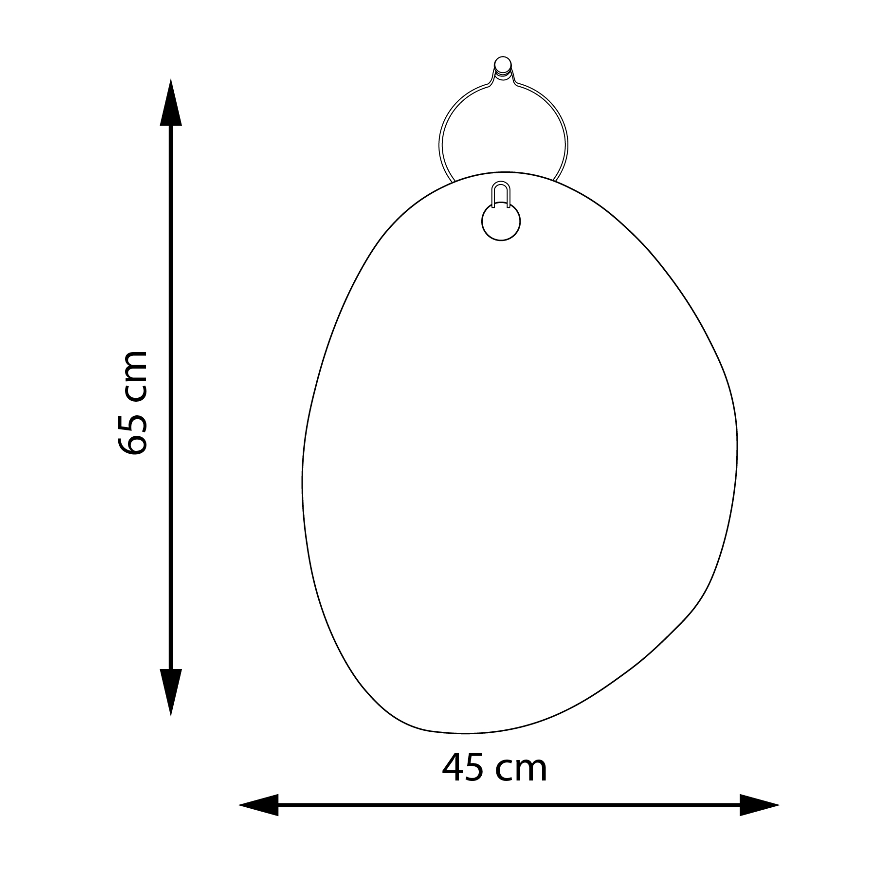 Espelho Decorativo Aramado Wire Boll Preto 60x45 cm Orgânico