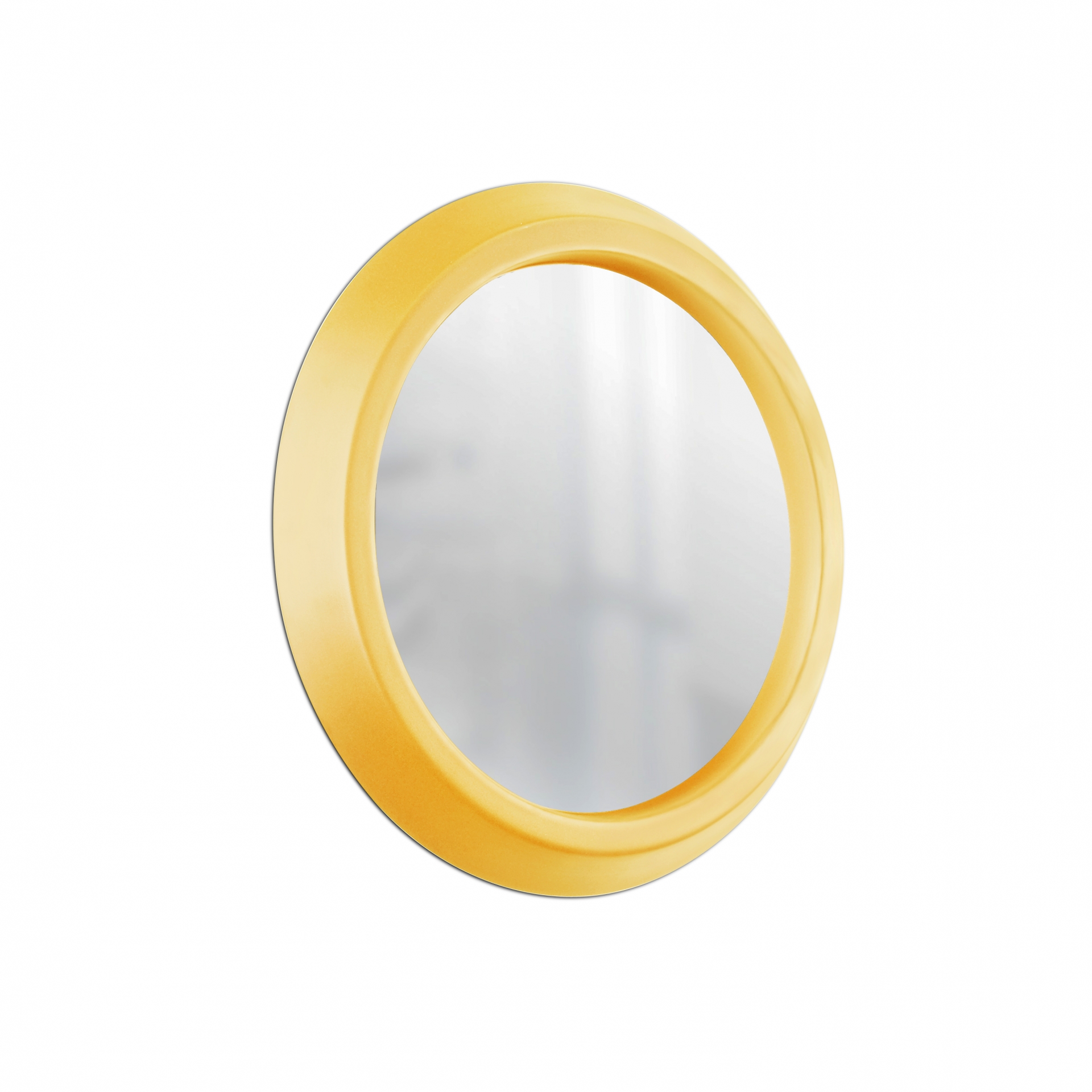 Espelho Decorativo Call Amarelo 60 Cm Redondo Amarelo, 60 cm