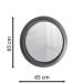 Espelho Decorativo Call Branco 60 Cm Redondo Branco, 60 cm