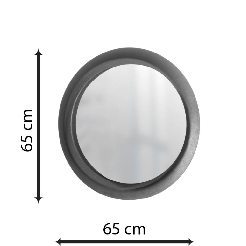 Espelho Decorativo Call Branco 60 Cm Redondo Branco, 60 cm