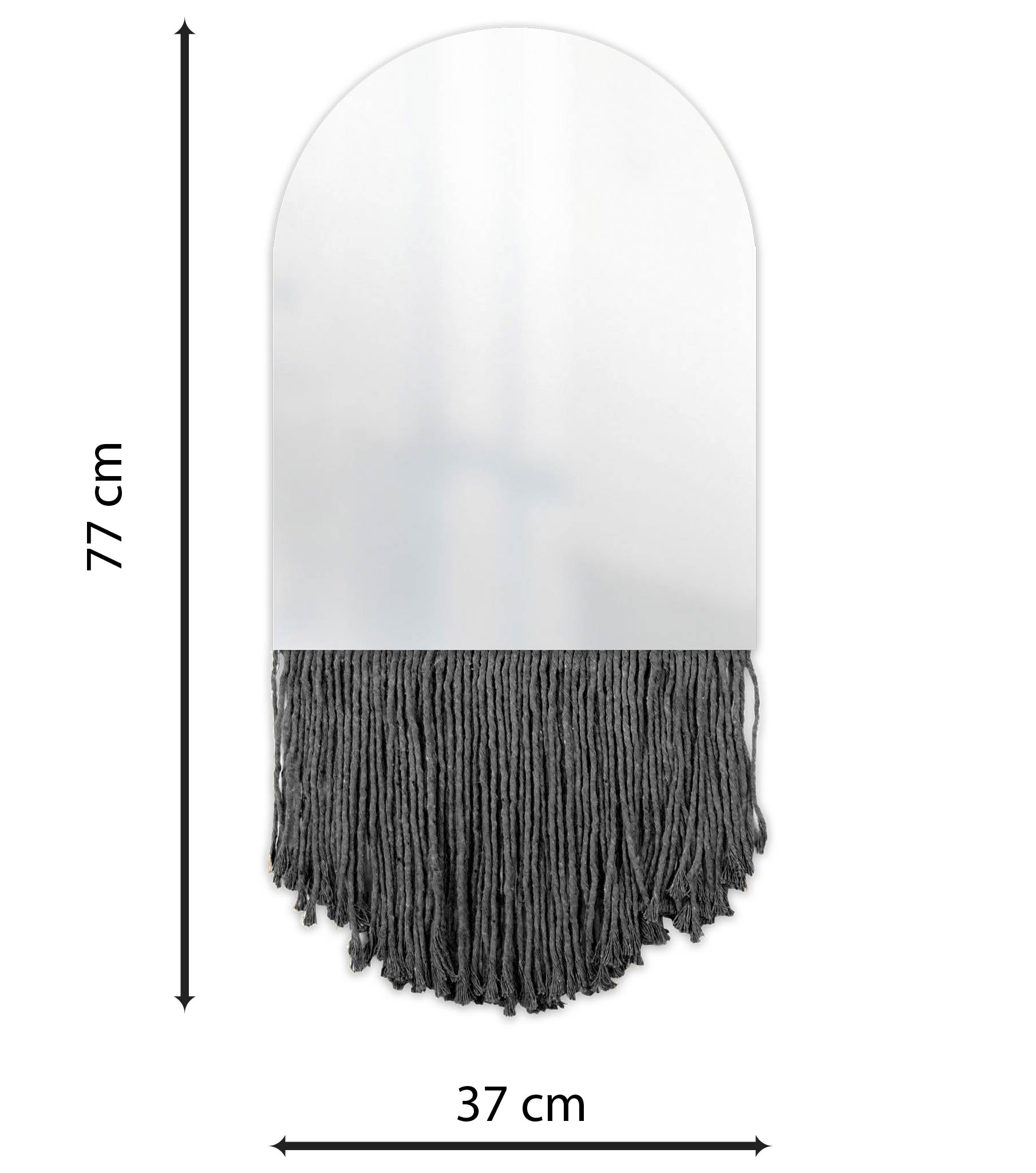 Espelho Decorativo Church Bangs Preto 47X37 Cm