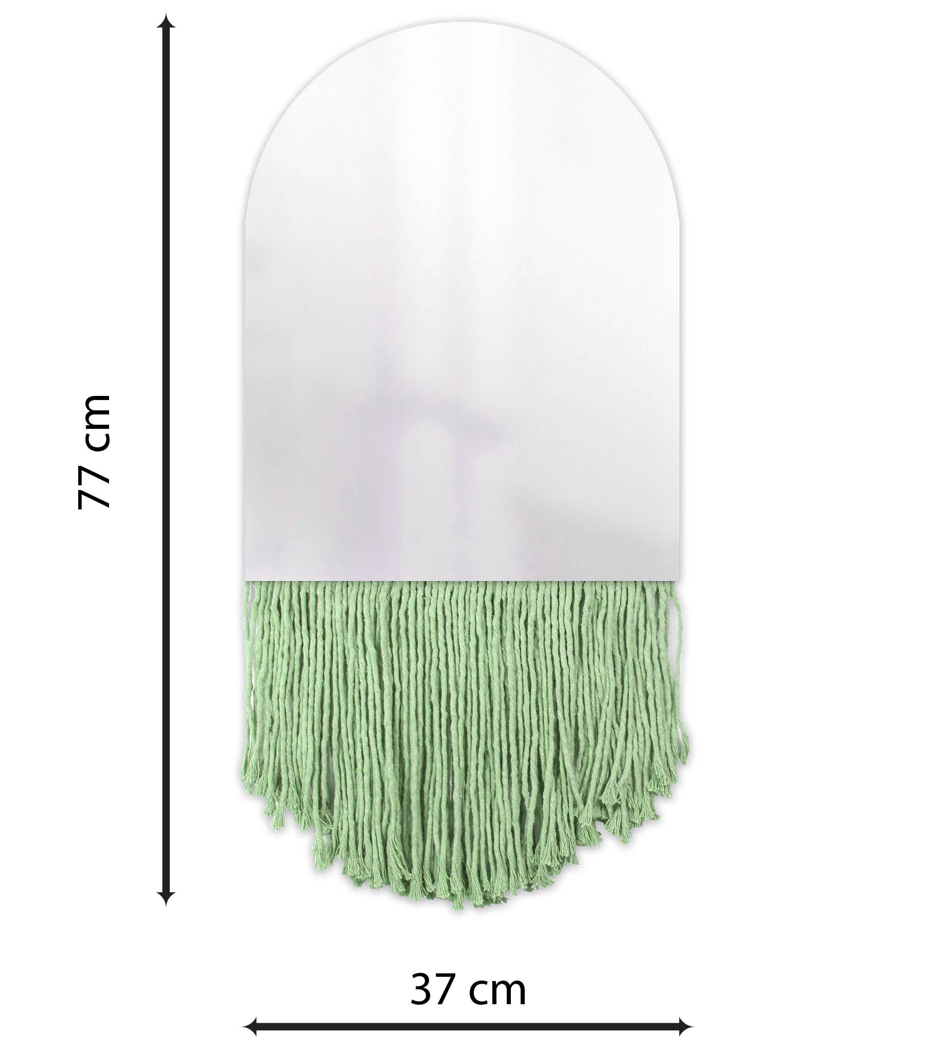 Espelho Decorativo Church Bangs Verde Limão 47X37 Cm