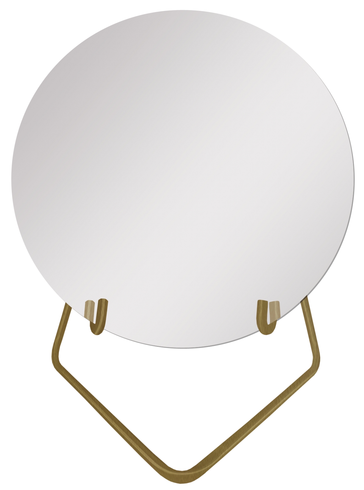 Espelho Decorativo Circle Mesa Dourado 30cm Redondo 