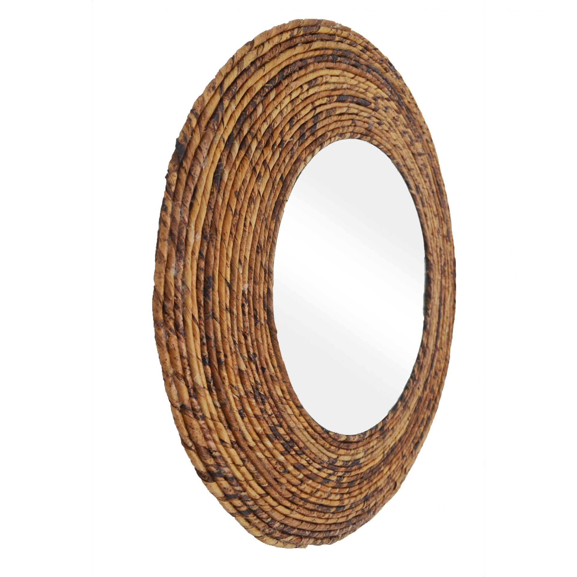 Espelho Decorativo Corda Bananeira 60cm Redondo 