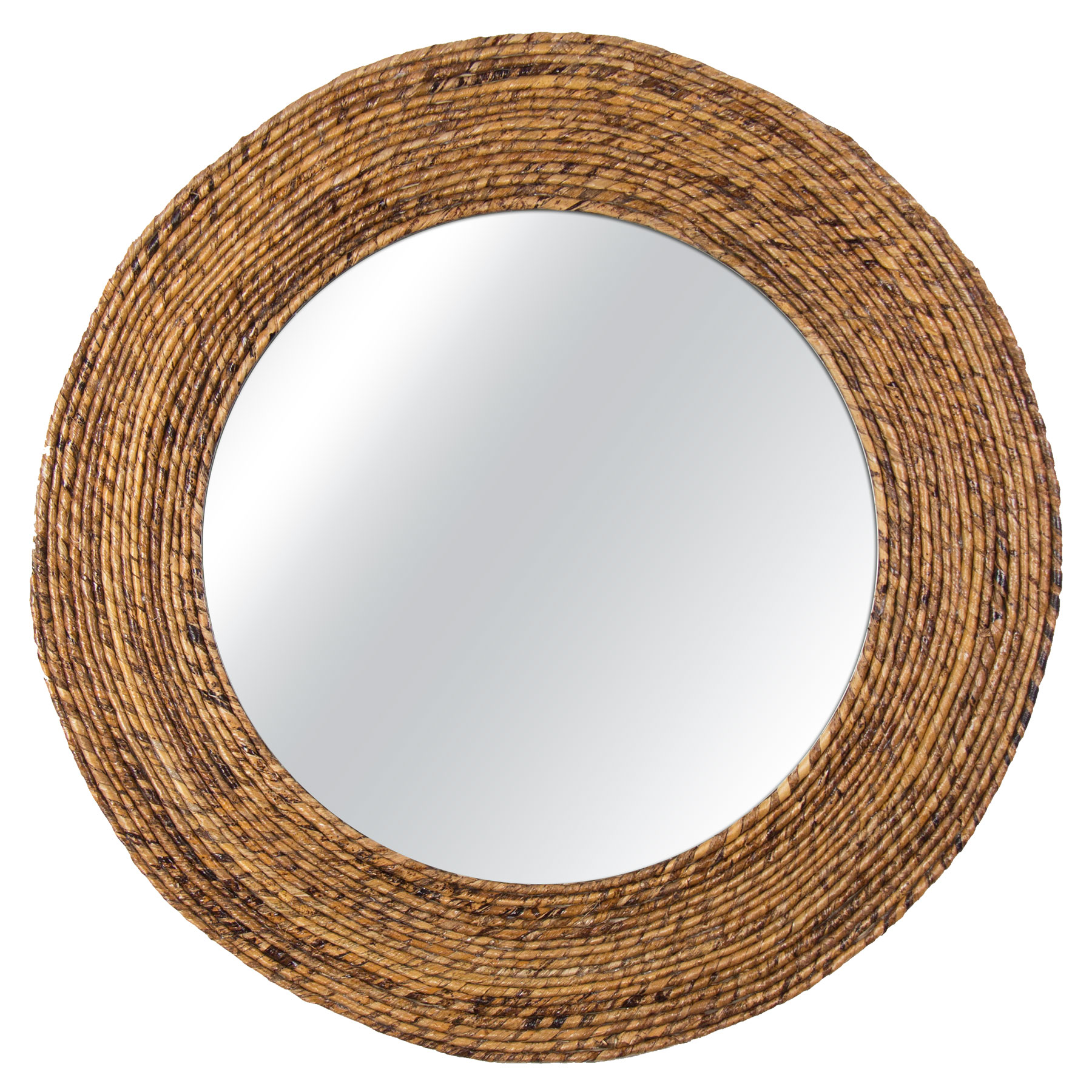 Espelho Decorativo Corda Bananeira 70cm Redondo 