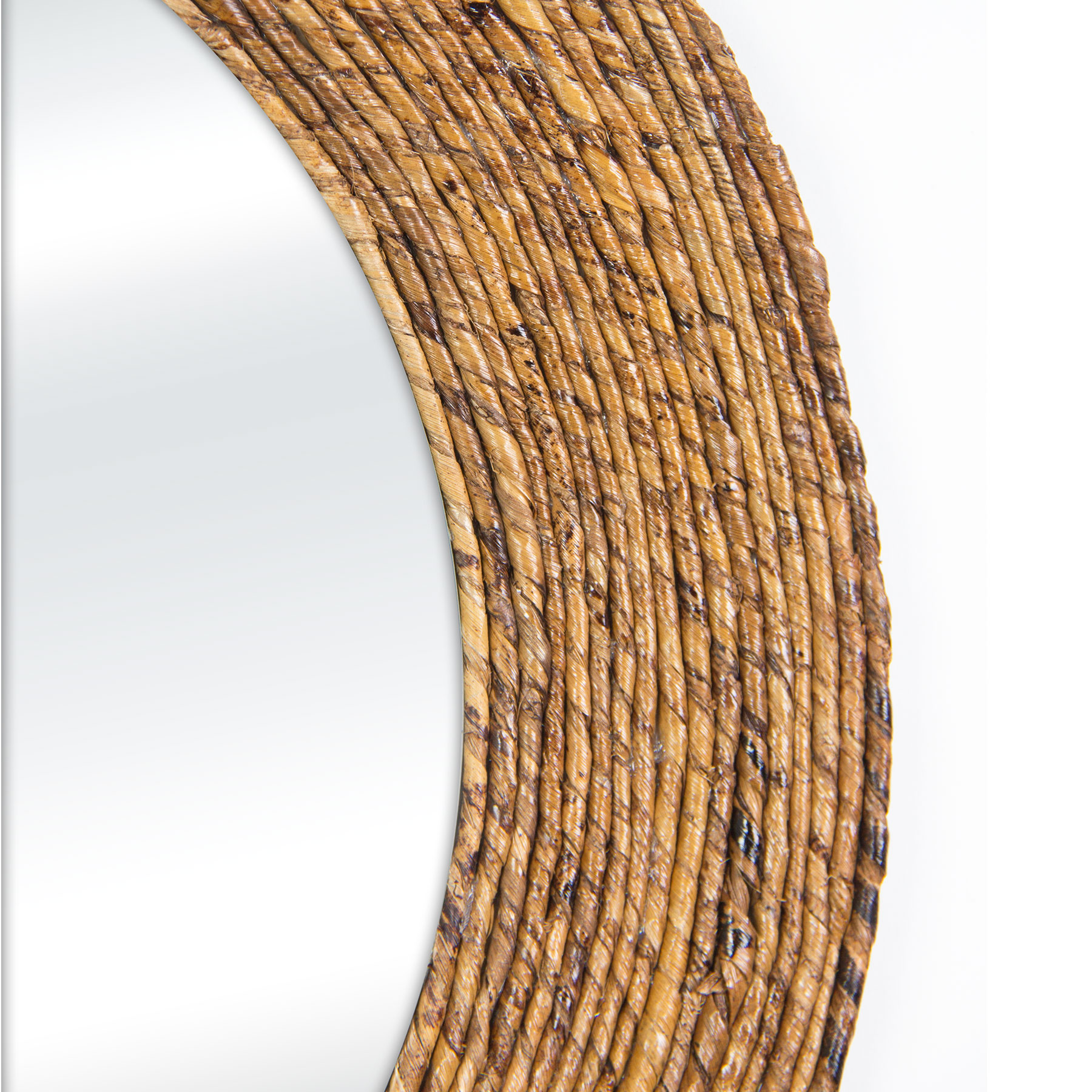 Espelho Decorativo Corda Bananeira 70cm Redondo 