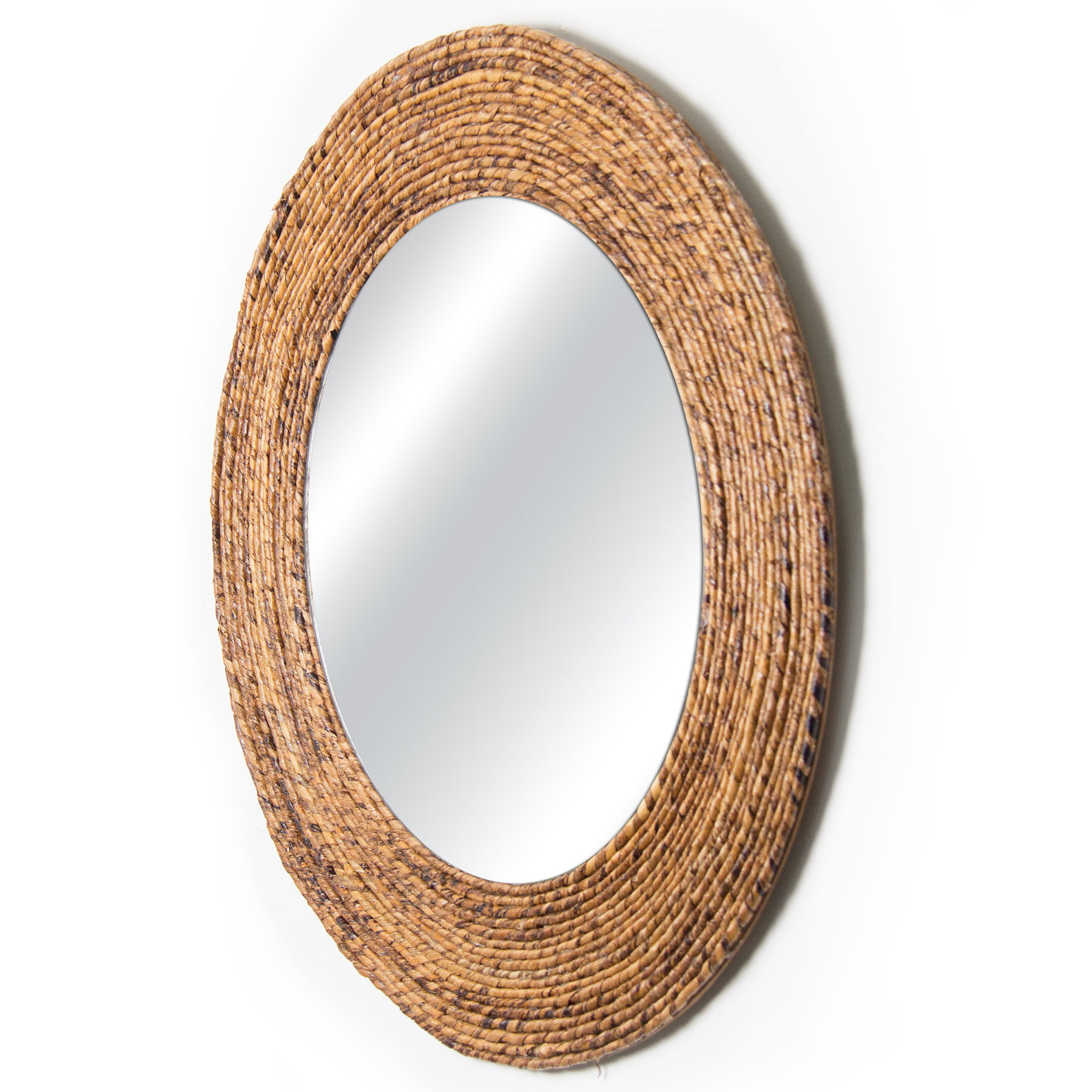 Espelho Decorativo Corda Bananeira 70cm Redondo 