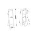 Espelho Decorativo De Chão Toalheiro Branco Off White 150x40 cm  