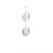 Espelho Decorativo Duplo Branco Alça Corrente 20 Cm e 20 Cm Redondo 20 cm