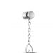 Espelho Decorativo Duplo Branco Alça Corrente 20 Cm e 20 Cm Redondo 20 cm
