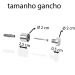 Espelho Decorativo Duplo Branco Alça Corrente 20 Cm e 20 Cm Redondo 20 cm