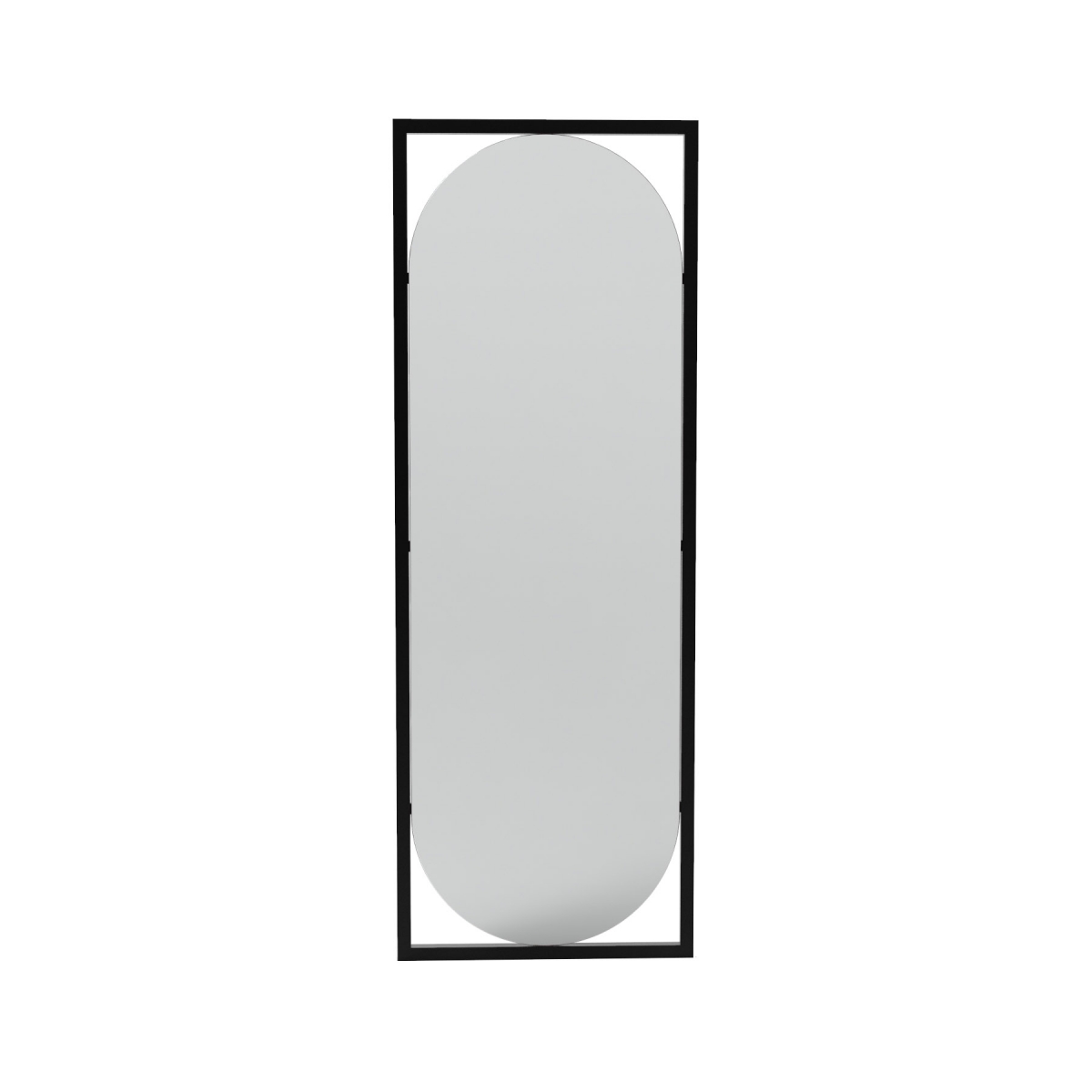 Espelho Decorativo Float Preto 123x43cm Oblongo 